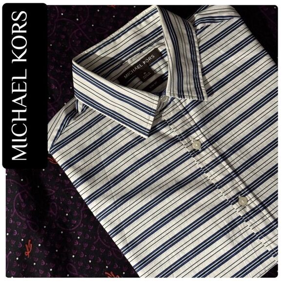 Michael Kors Other - MICHAEL KORS MEN’s SLIM-FIT STRETCH STRIPE SHIRT M